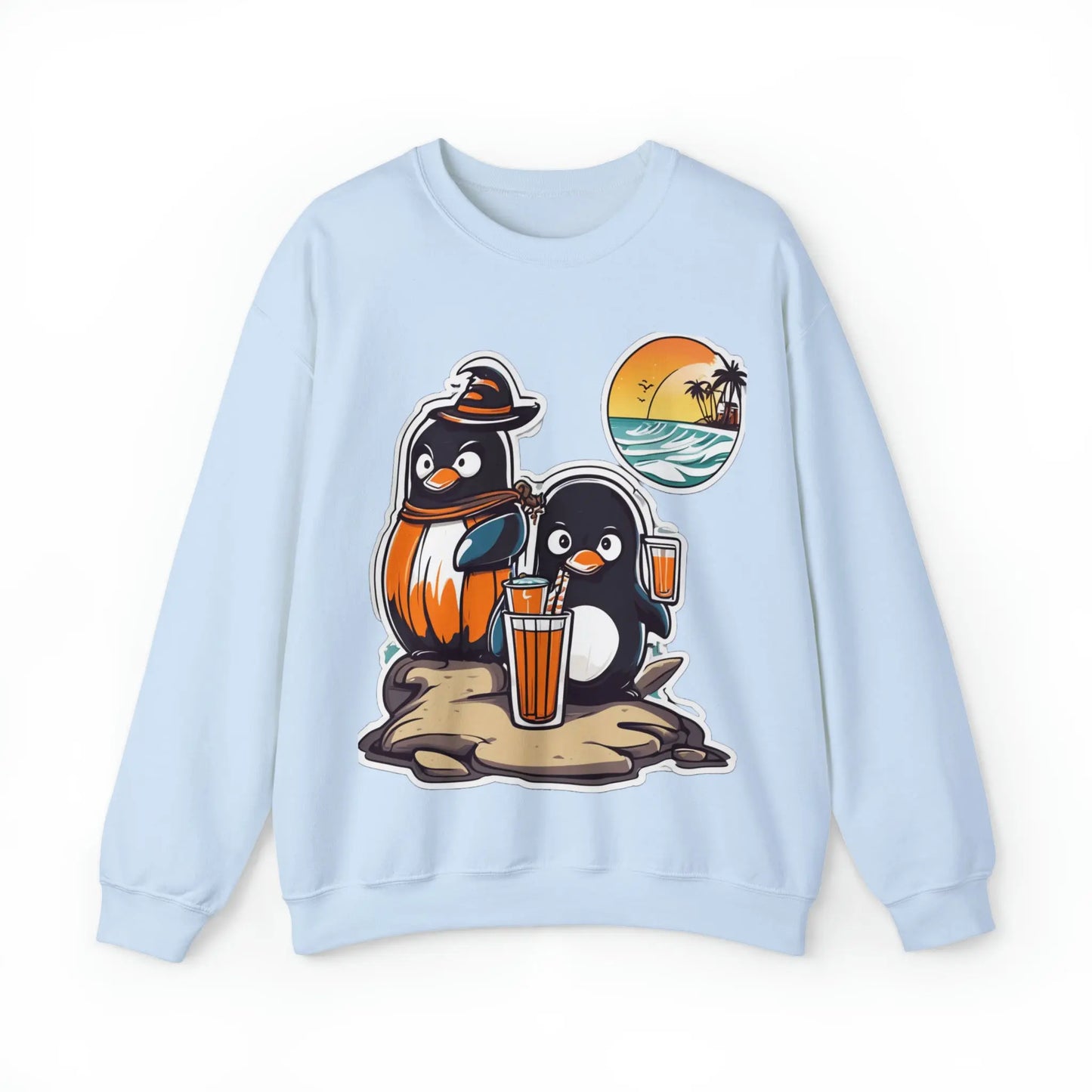 T-shirt "Penguin on the beach in summer" (U.S) - RoosStyle Design