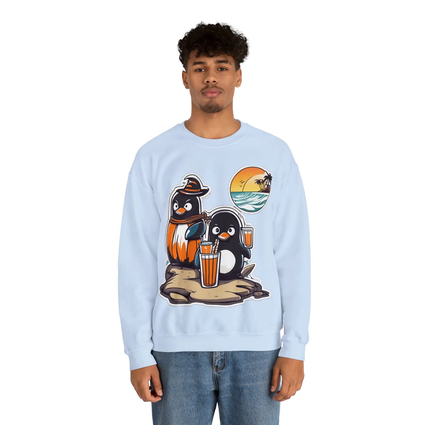 T-shirt "Penguin on the beach in summer" (U.S) - RoosStyle Design