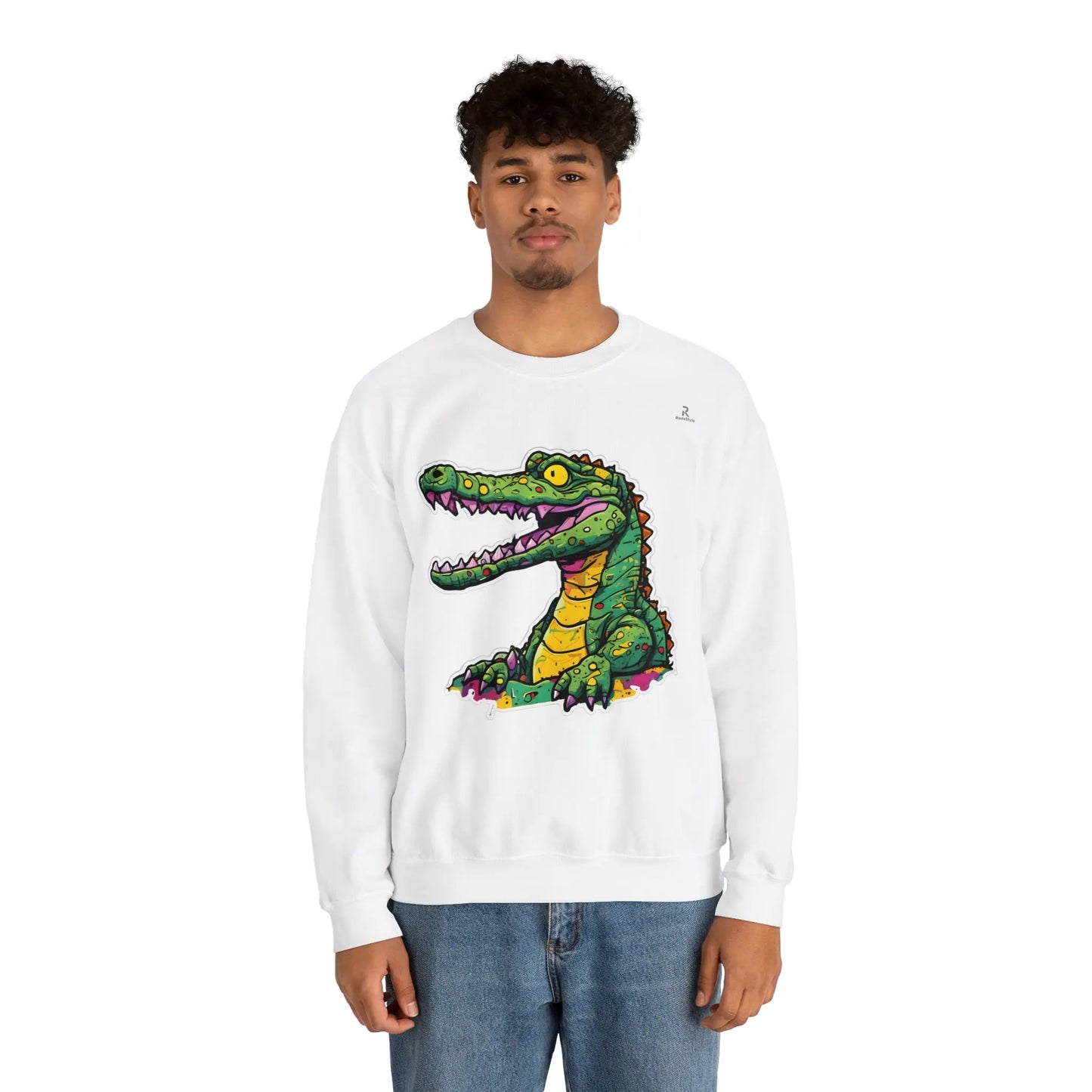 Technicolor Trend: The Cheerful Croco Sweatshirt (U.E) - RoosStyle Design
