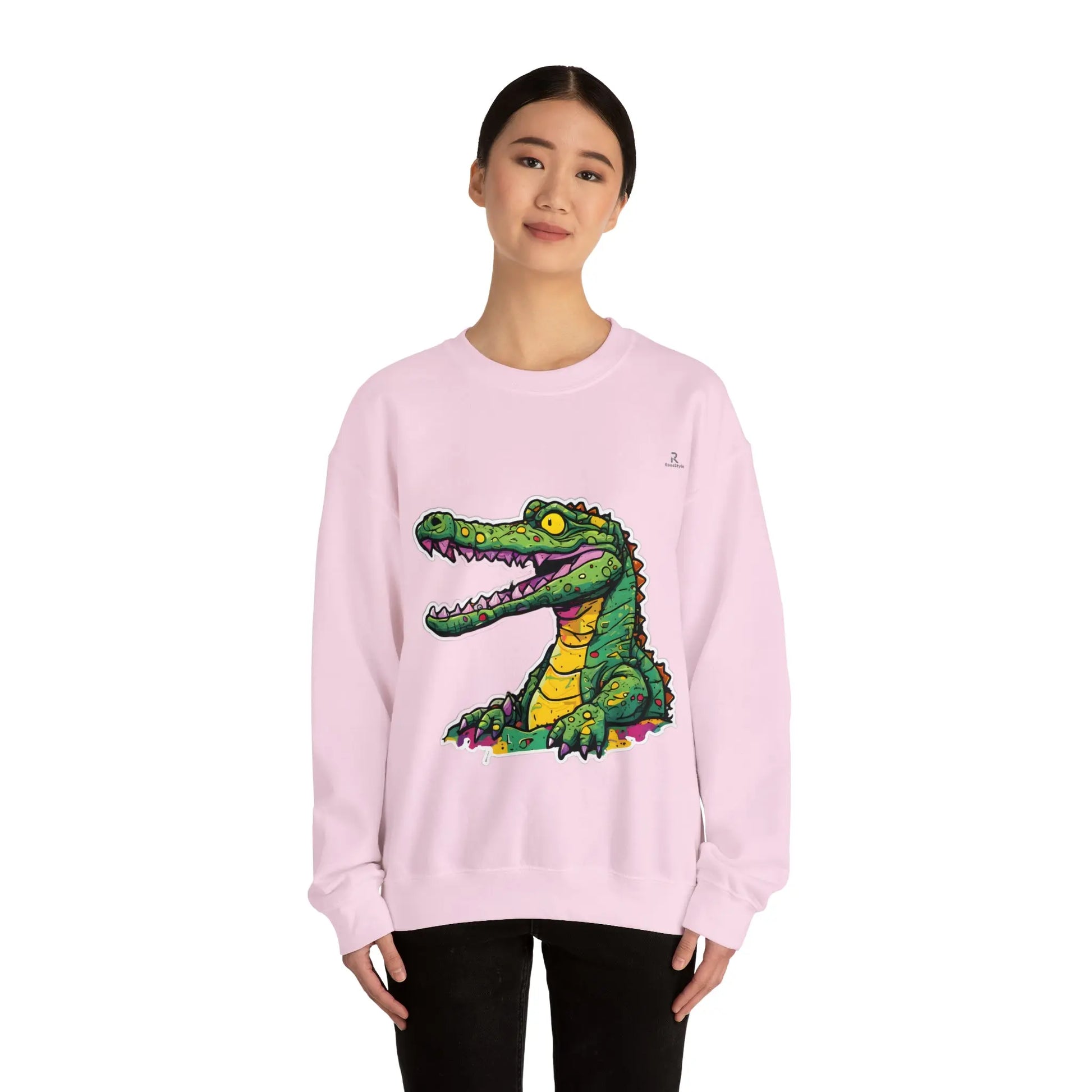 Technicolor Trend: The Cheerful Croco Sweatshirt (U.S) - RoosStyle Design