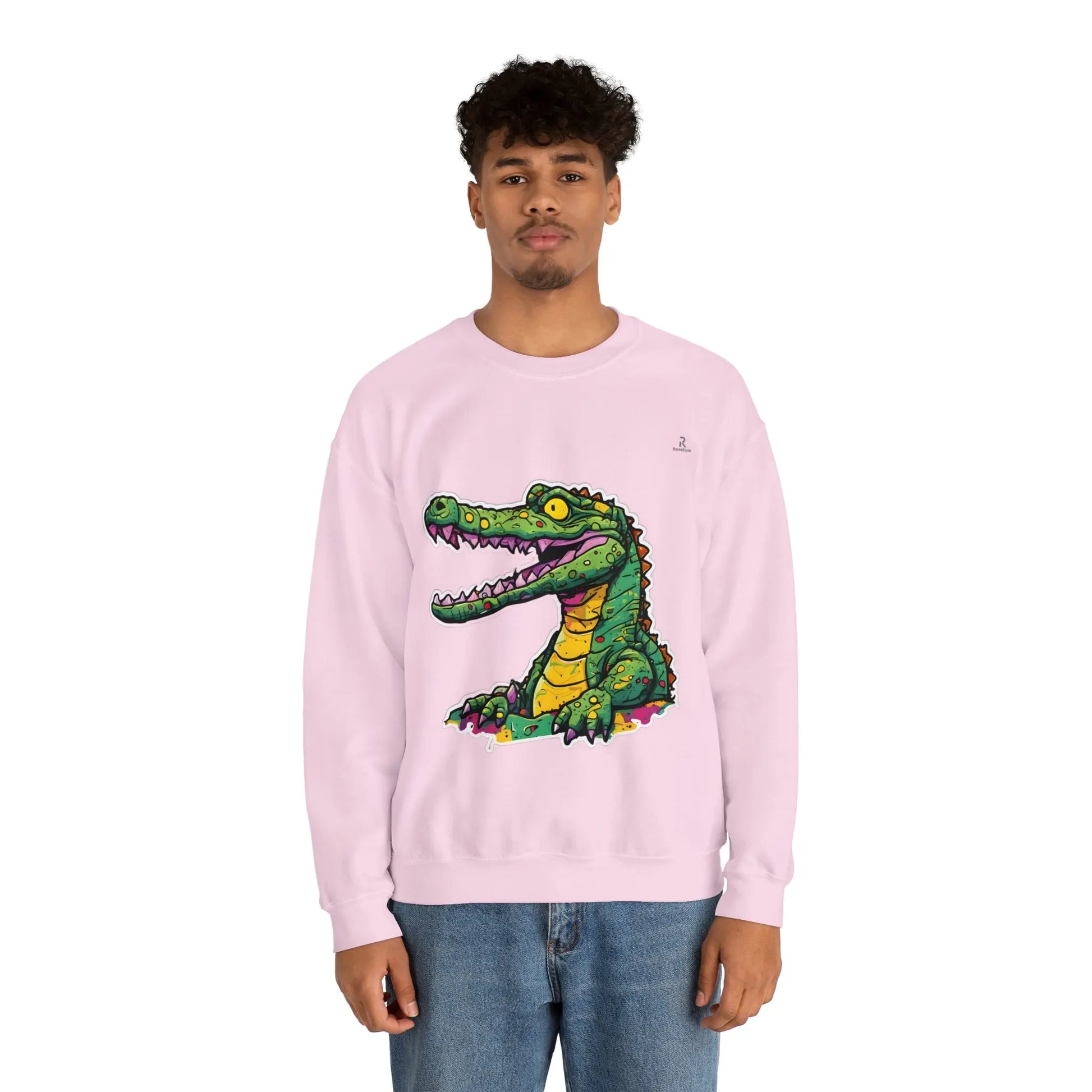 Technicolor Trend: The Cheerful Croco Sweatshirt (U.S) - RoosStyle Design