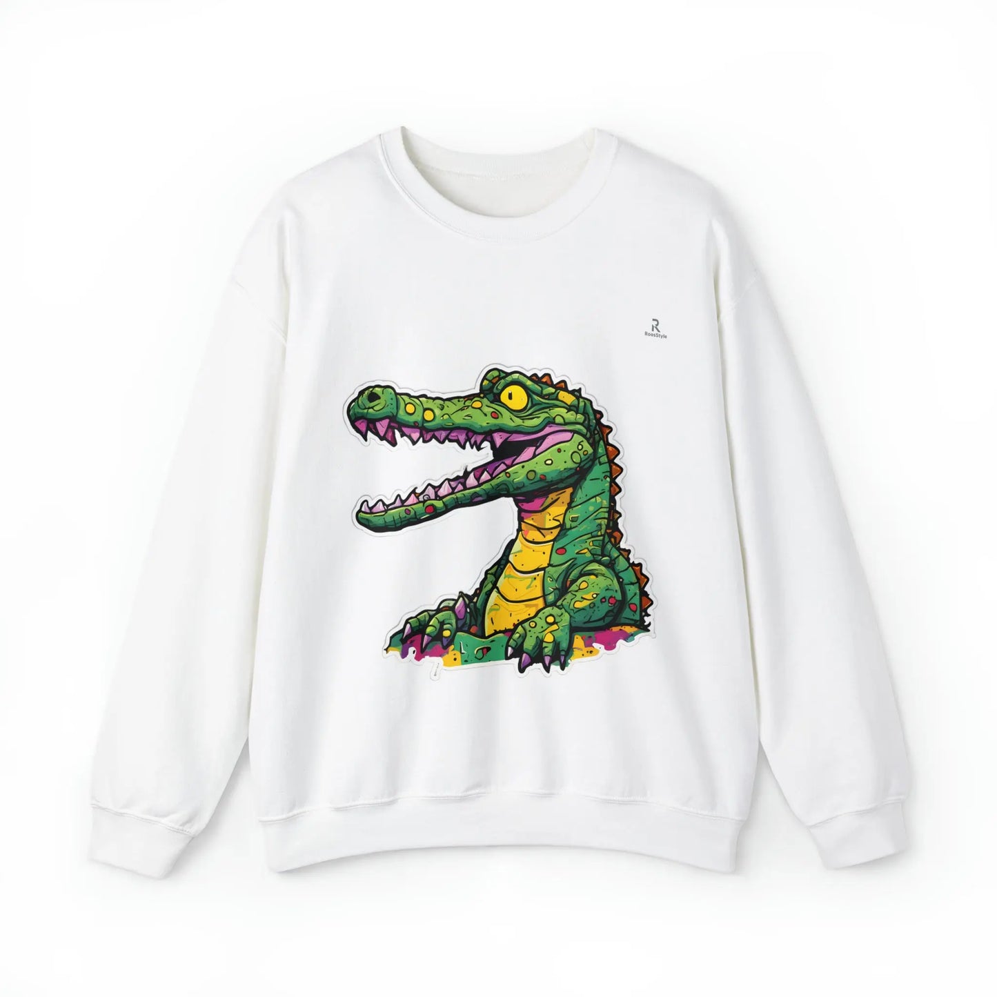 Technicolor Trend: The Cheerful Croco Sweatshirt (U.S) - RoosStyle Design