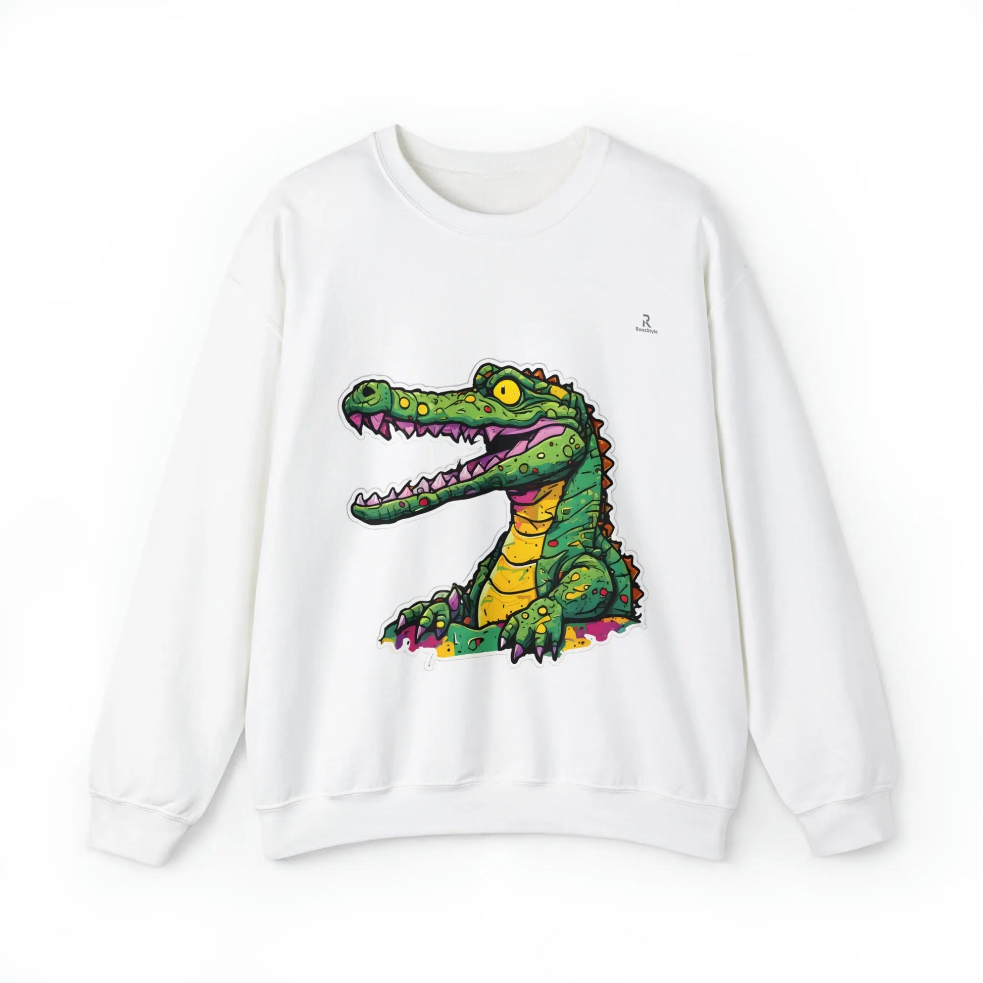 Technicolor Trend: The Cheerful Croco Sweatshirt (U.S) - RoosStyle Design
