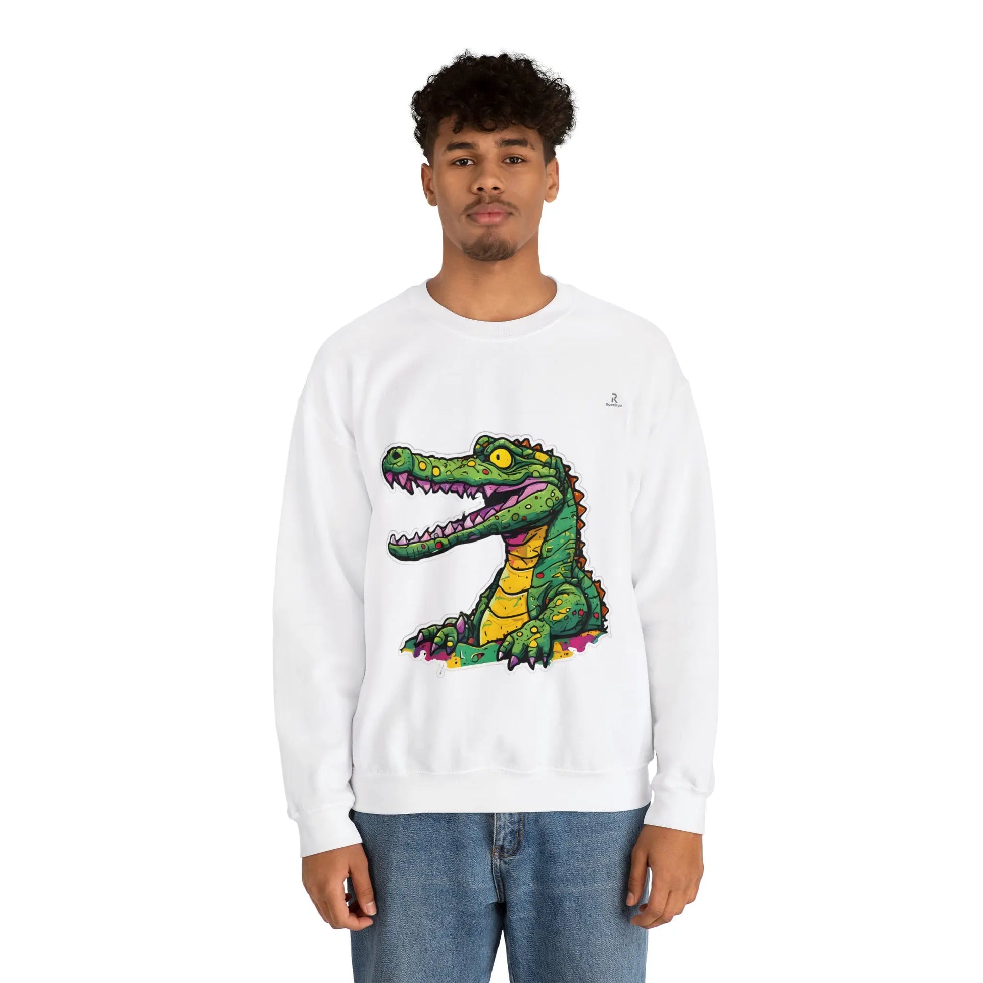 Technicolor Trend: The Cheerful Croco Sweatshirt (U.S) - RoosStyle Design