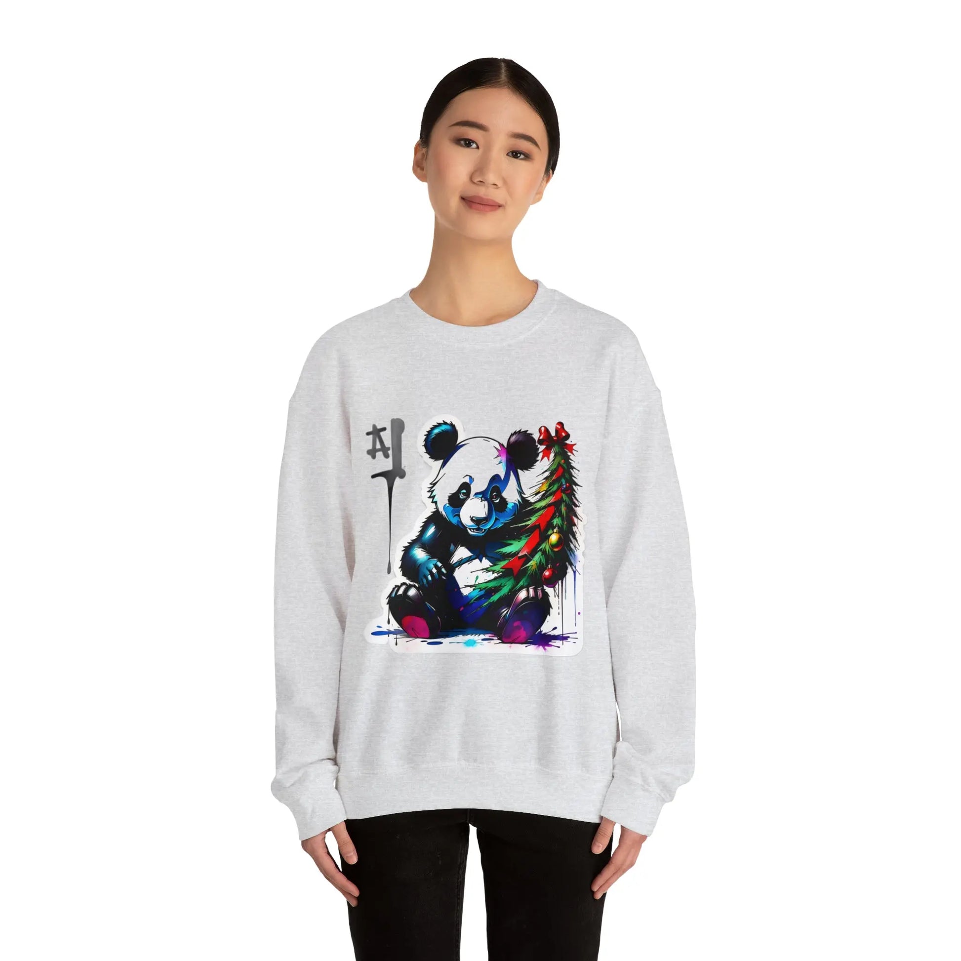 "The Christmas Panda: Spreader of Festive Joy" Sweatshirt(U.S) - RoosStyle Design