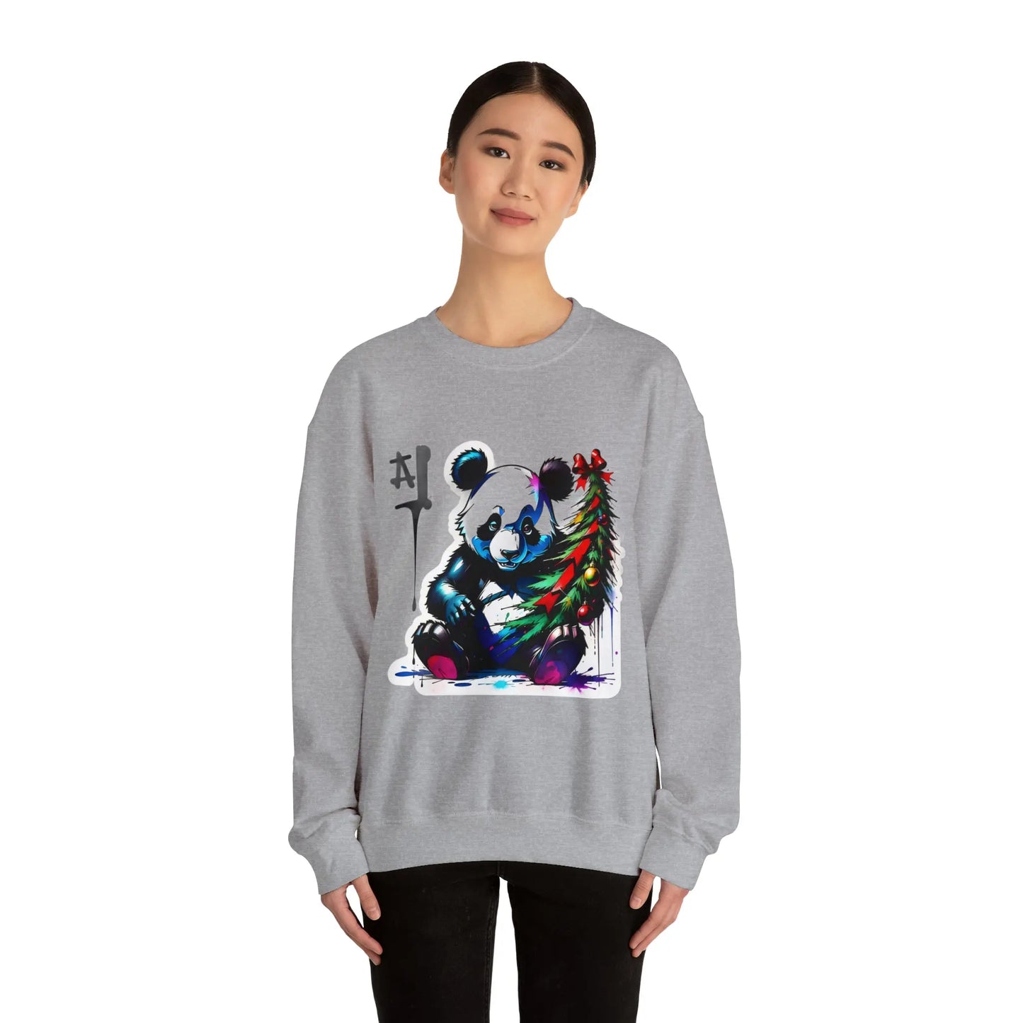 "The Christmas Panda: Spreader of Festive Joy" Sweatshirt(U.S) - RoosStyle Design