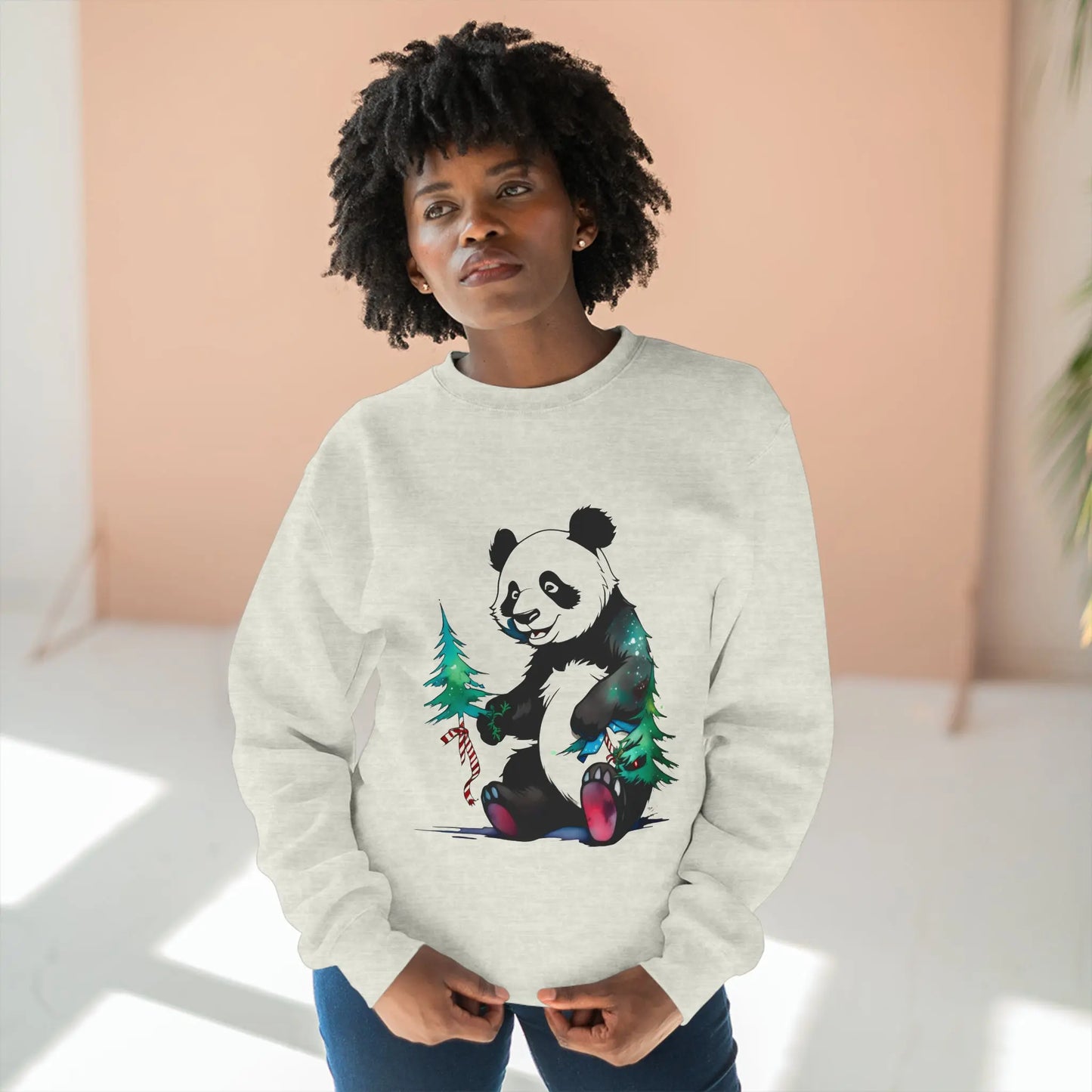 "The Magic of the Holidays: The Panda and its Fir" Sweatshirt (U.S) - RoosStyle Design