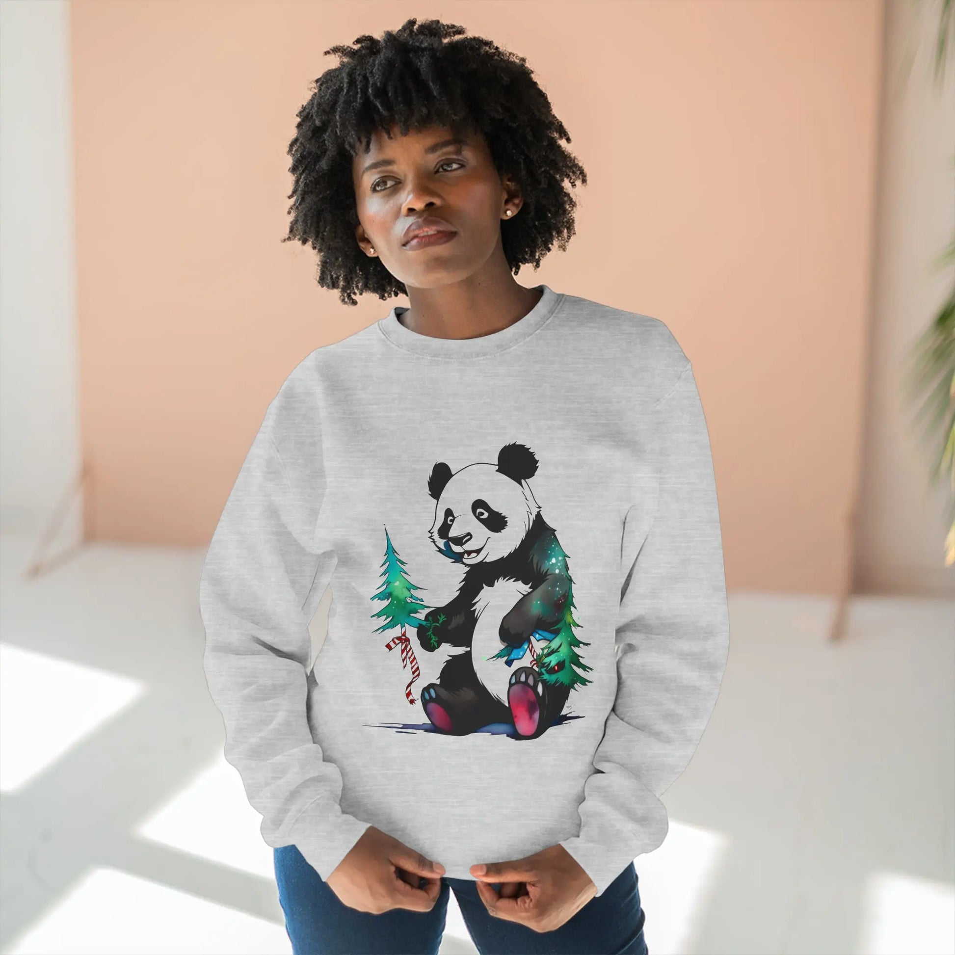 "The Magic of the Holidays: The Panda and its Fir" Sweatshirt (U.S) - RoosStyle Design