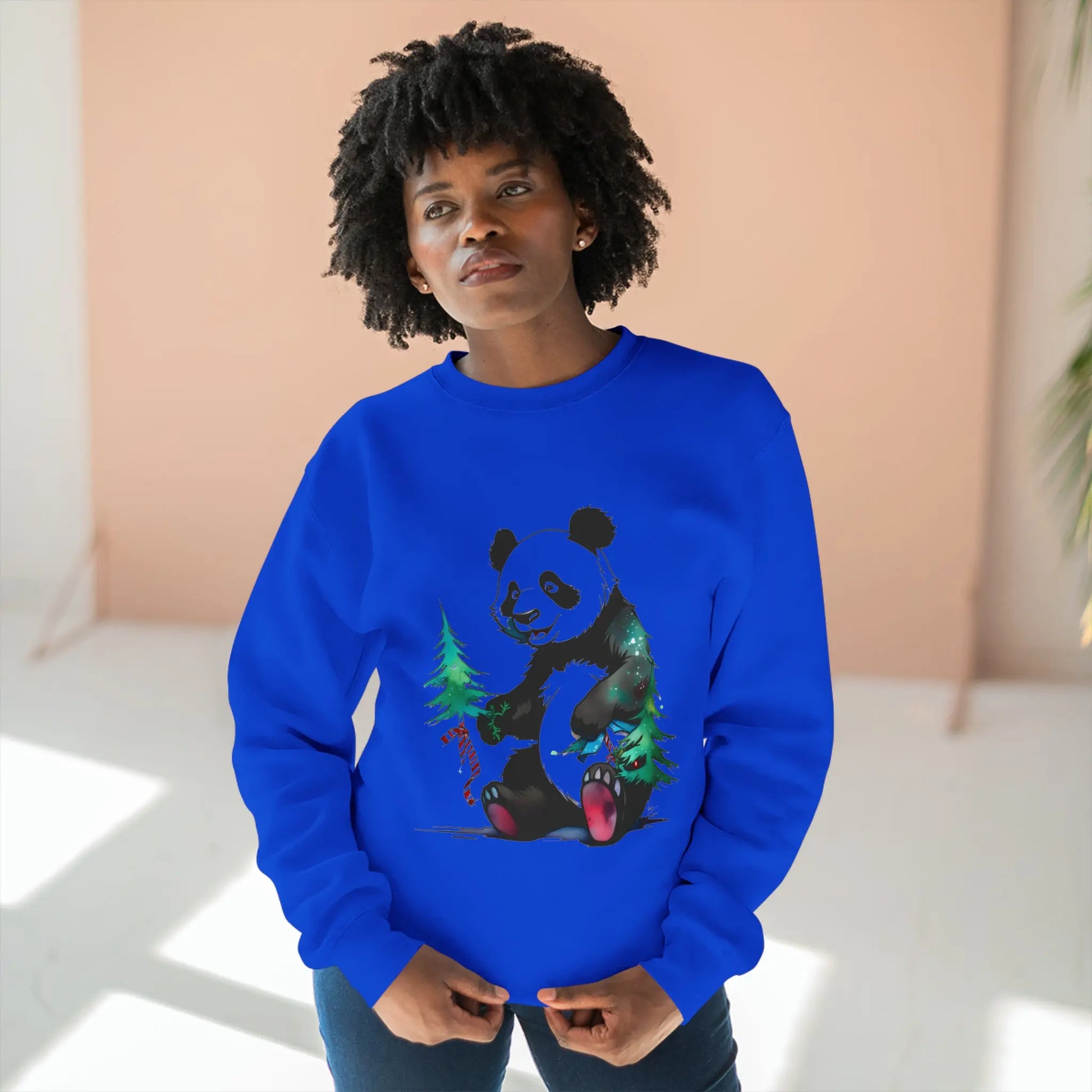 "The Magic of the Holidays: The Panda and its Fir" Sweatshirt (U.S) - RoosStyle Design