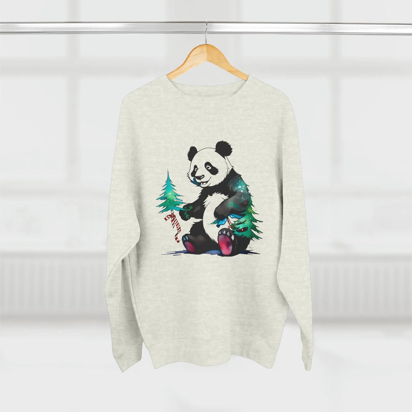 "The Magic of the Holidays: The Panda and its Fir" Sweatshirt (U.S) - RoosStyle Design