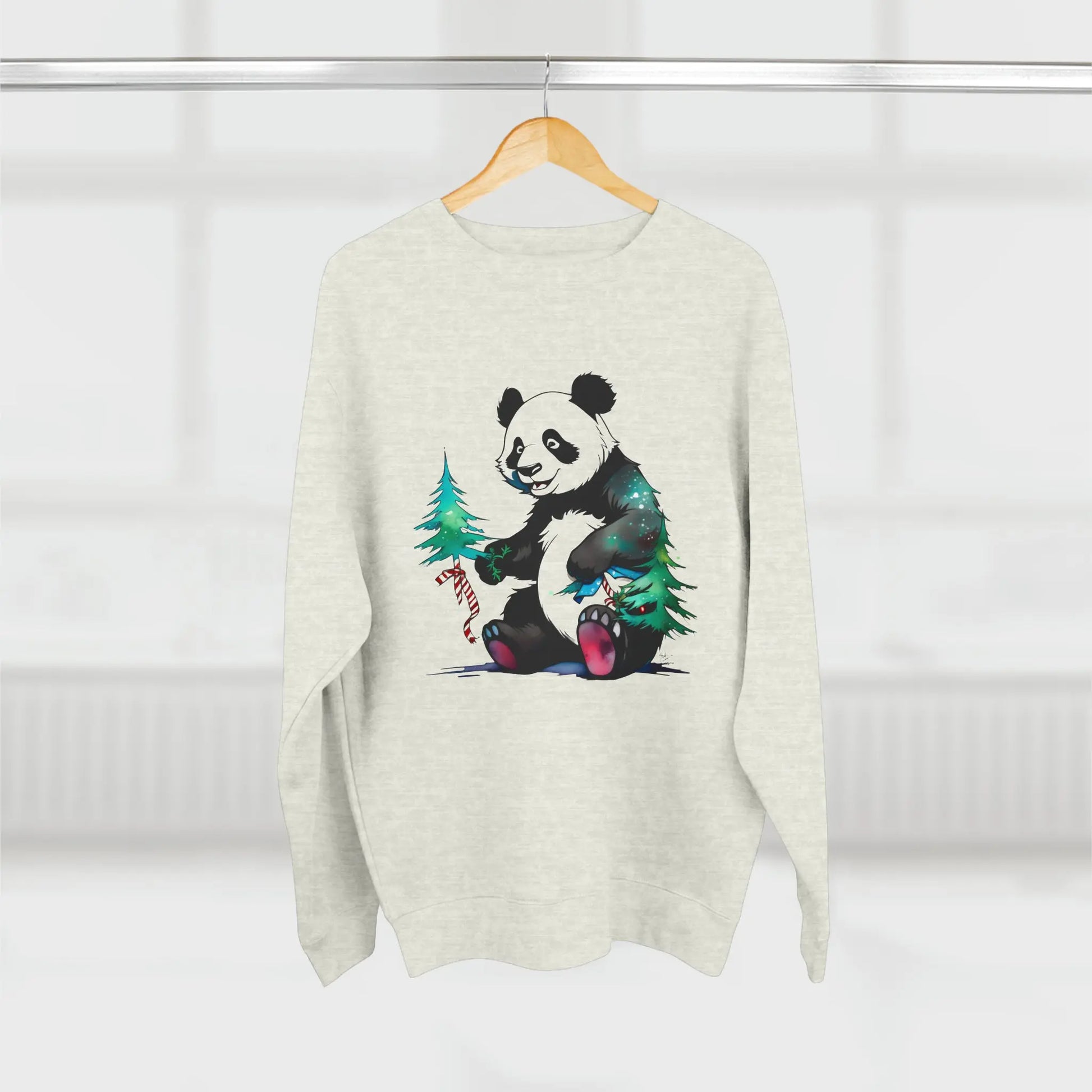 "The Magic of the Holidays: The Panda and its Fir" Sweatshirt (U.S) - RoosStyle Design