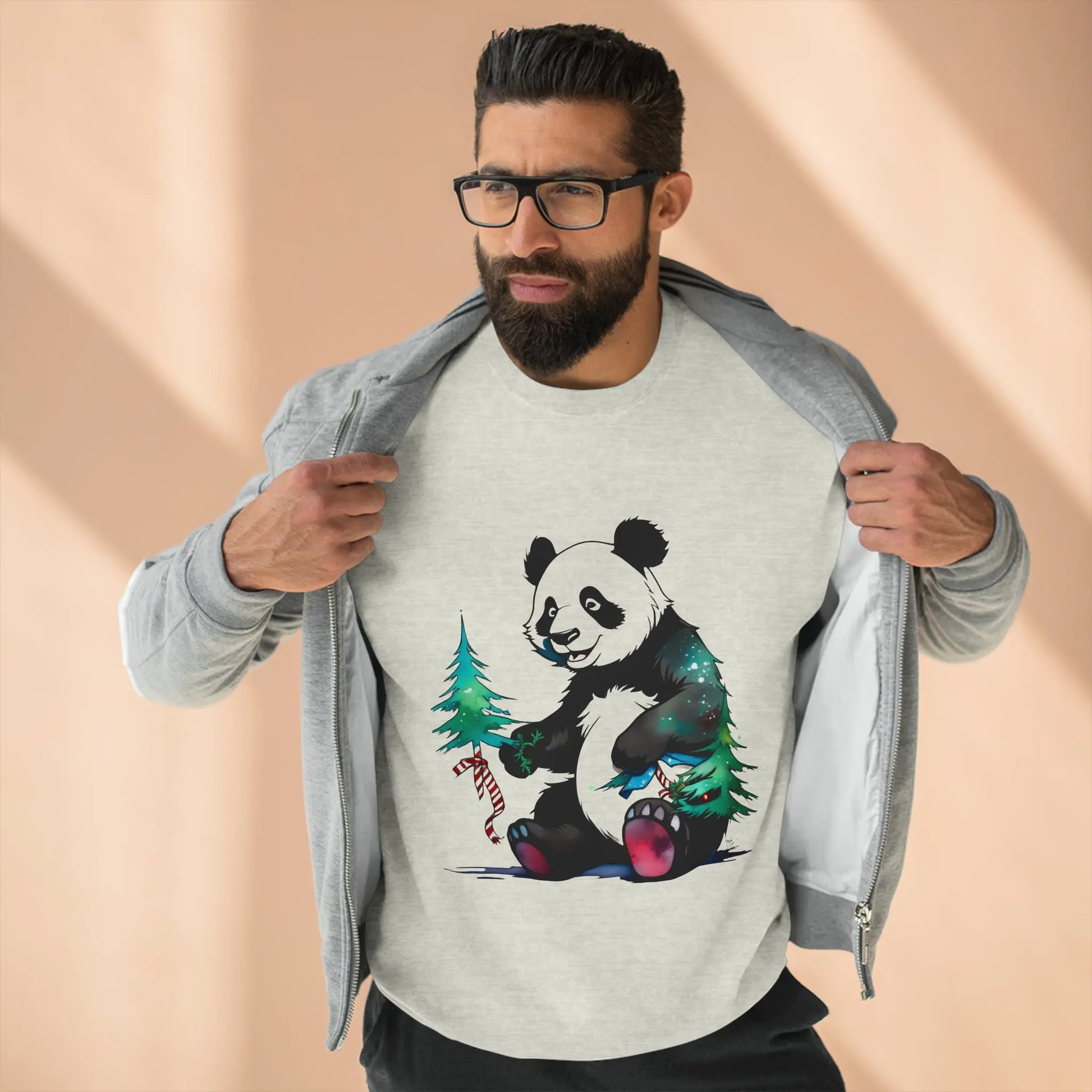 "The Magic of the Holidays: The Panda and its Fir" Sweatshirt (U.S) - RoosStyle Design