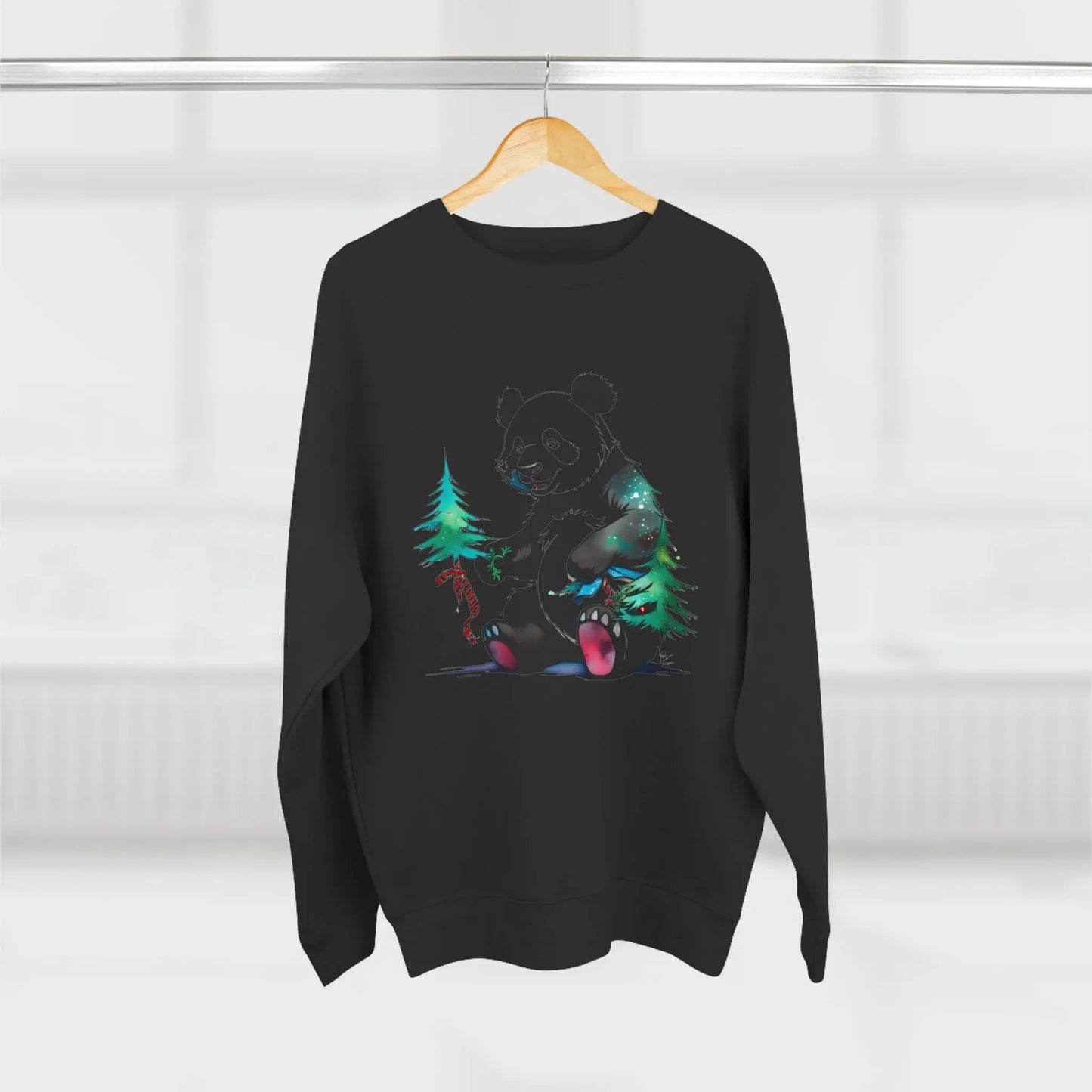 "The Magic of the Holidays: The Panda and its Fir" Sweatshirt (U.S) - RoosStyle Design