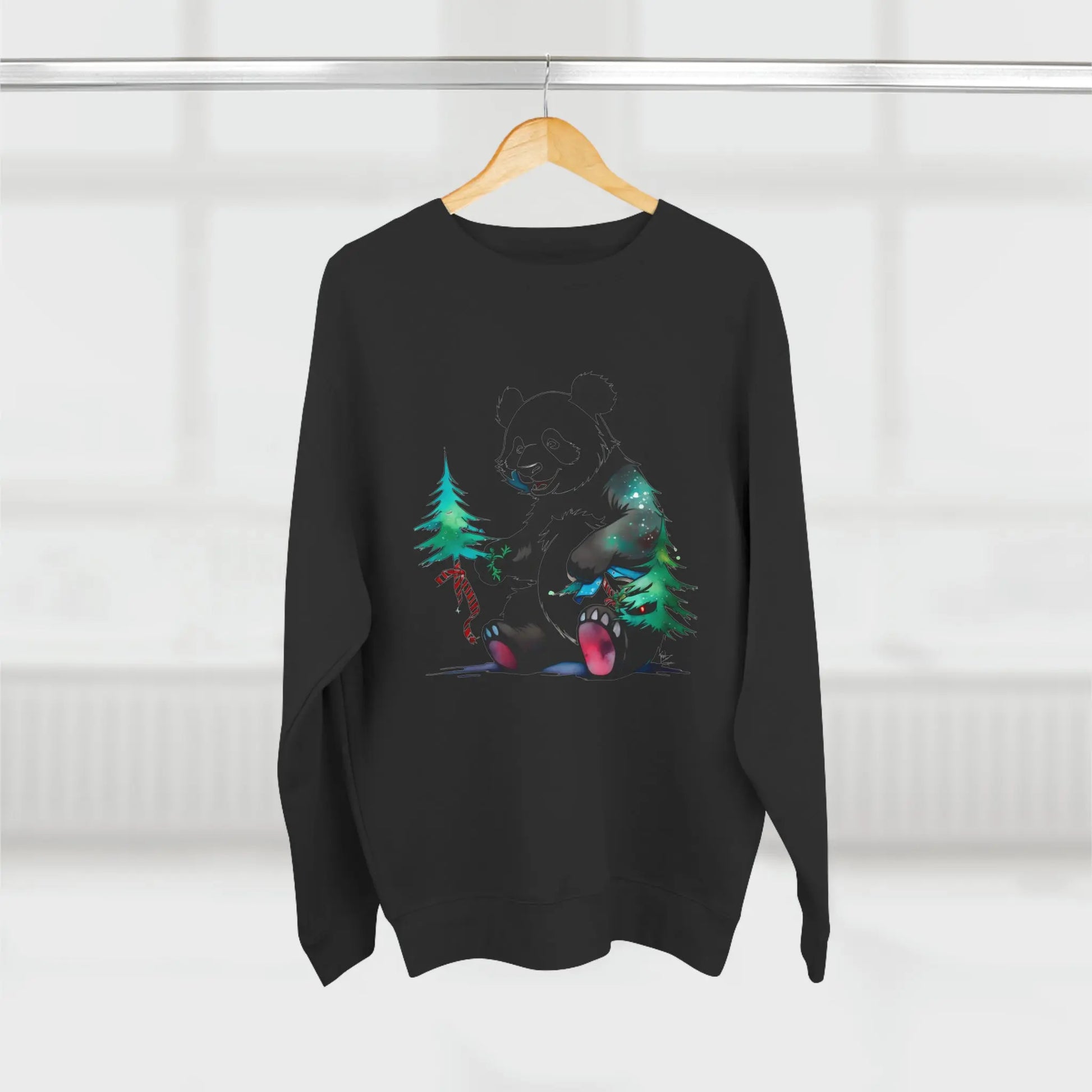 "The Magic of the Holidays: The Panda and its Fir" Sweatshirt (U.S) - RoosStyle Design