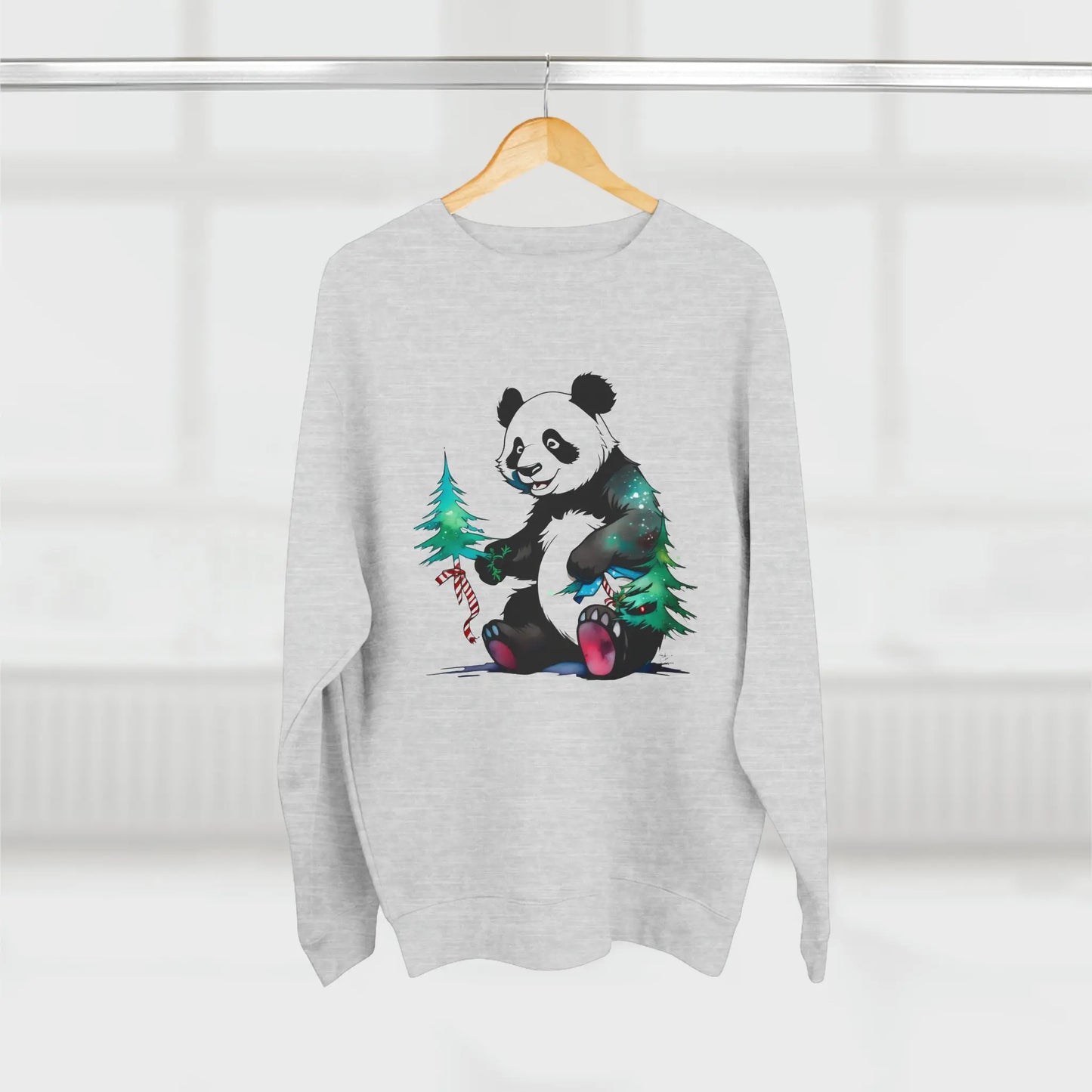 "The Magic of the Holidays: The Panda and its Fir" Sweatshirt (U.S) - RoosStyle Design