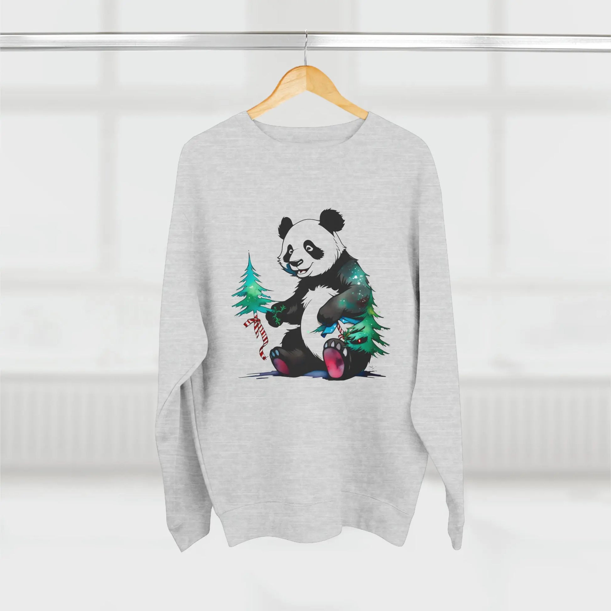 "The Magic of the Holidays: The Panda and its Fir" Sweatshirt (U.S) - RoosStyle Design