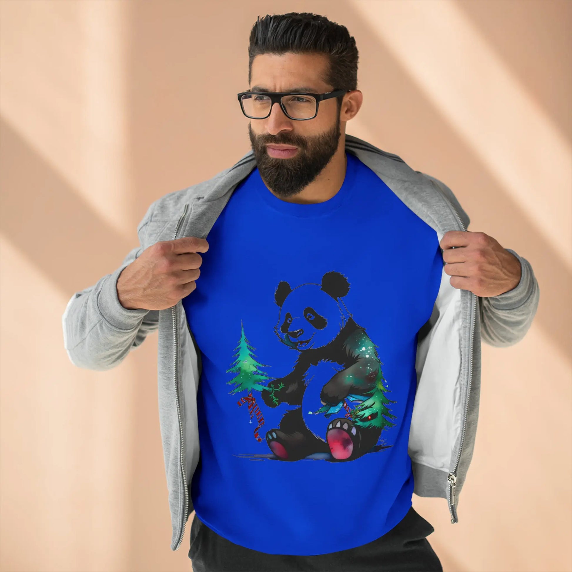 "The Magic of the Holidays: The Panda and its Fir" Sweatshirt (U.S) - RoosStyle Design