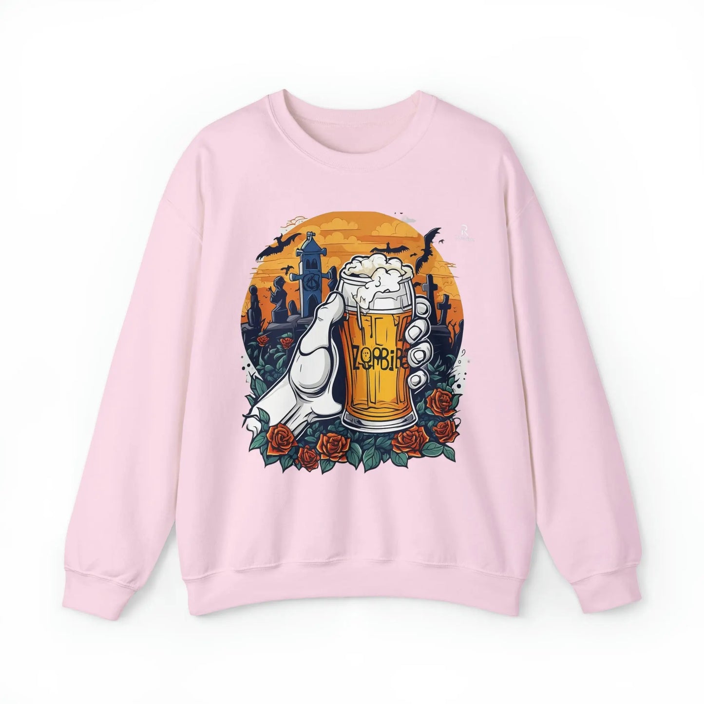 Zombie Chill: A Beer in the Hand of the Beyond Sweatshirt (U.E) - RoosStyle Design