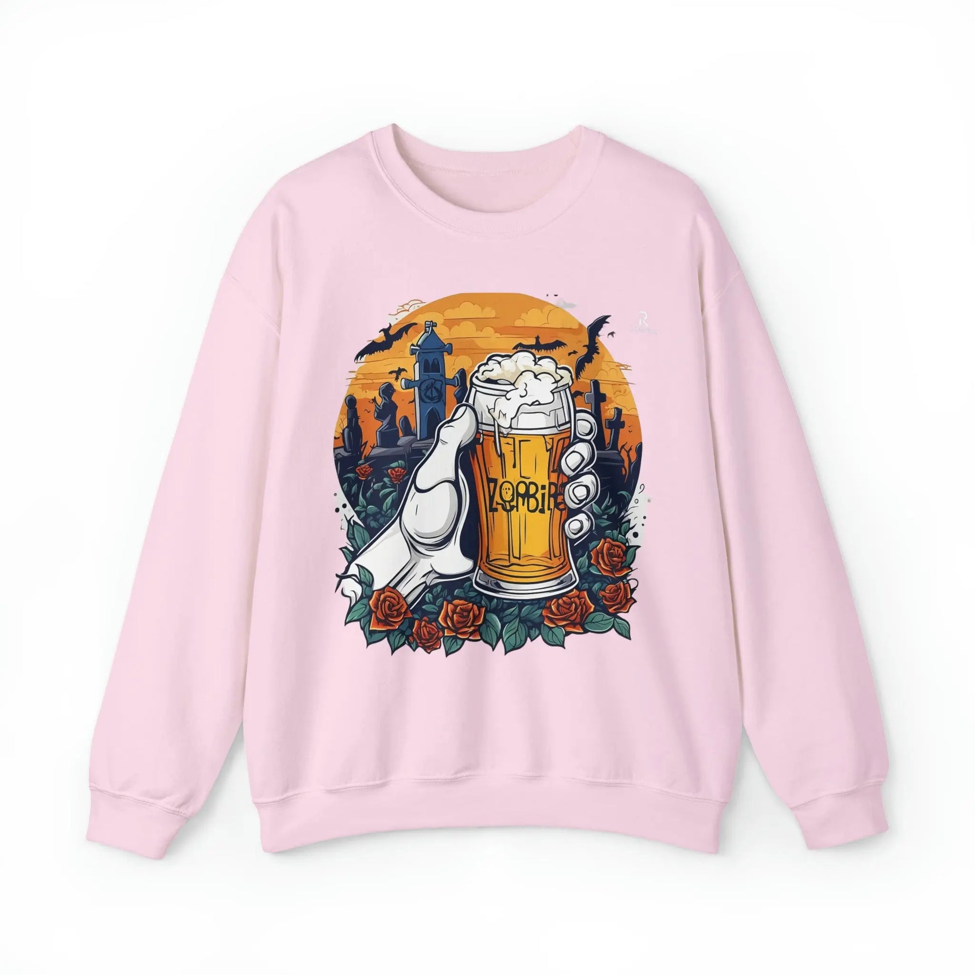 Zombie Chill: A Beer in the Hand of the Beyond Sweatshirt (U.E) - RoosStyle Design