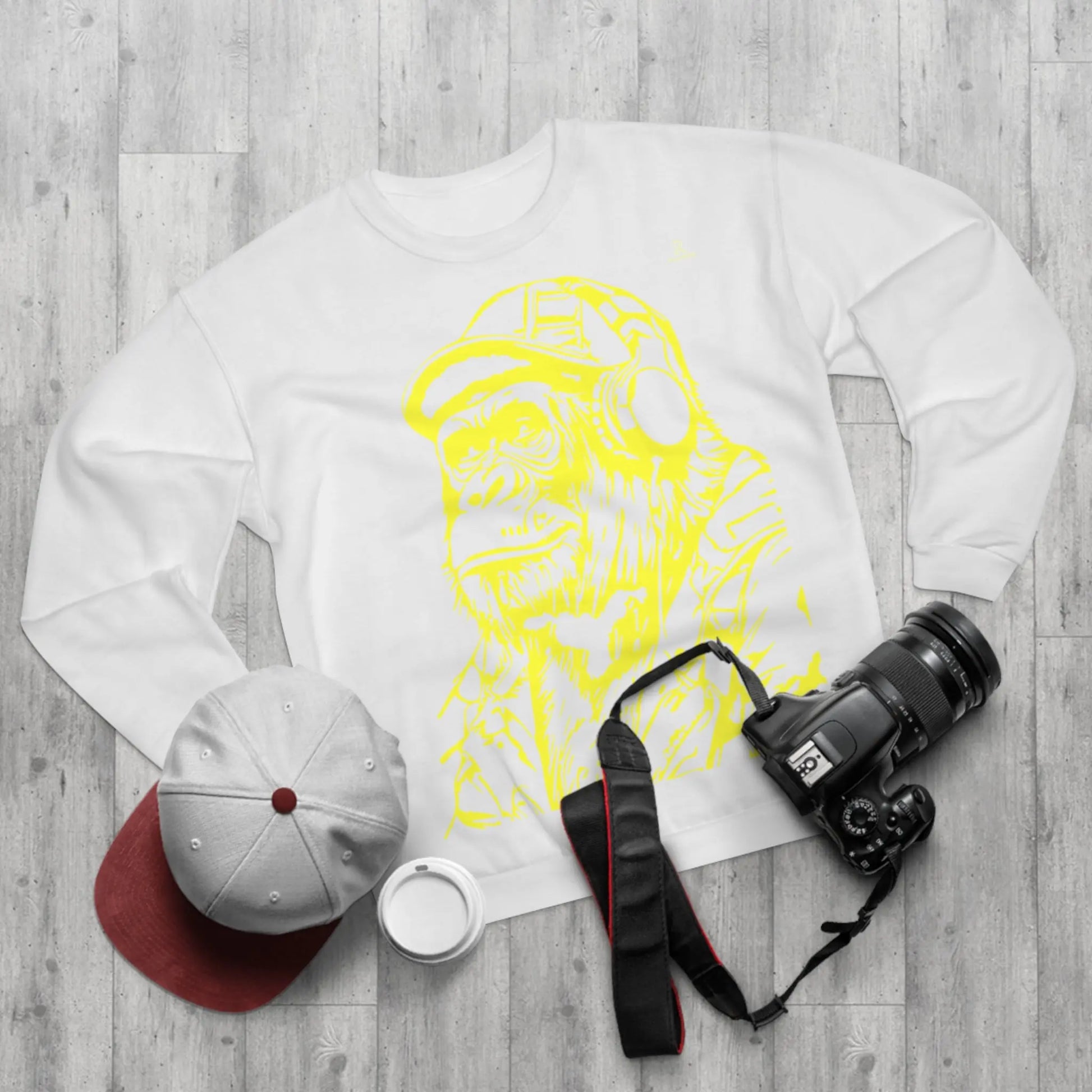 GORILLE MUSIC JAUNE   Sweatshirt (U.E) Printify