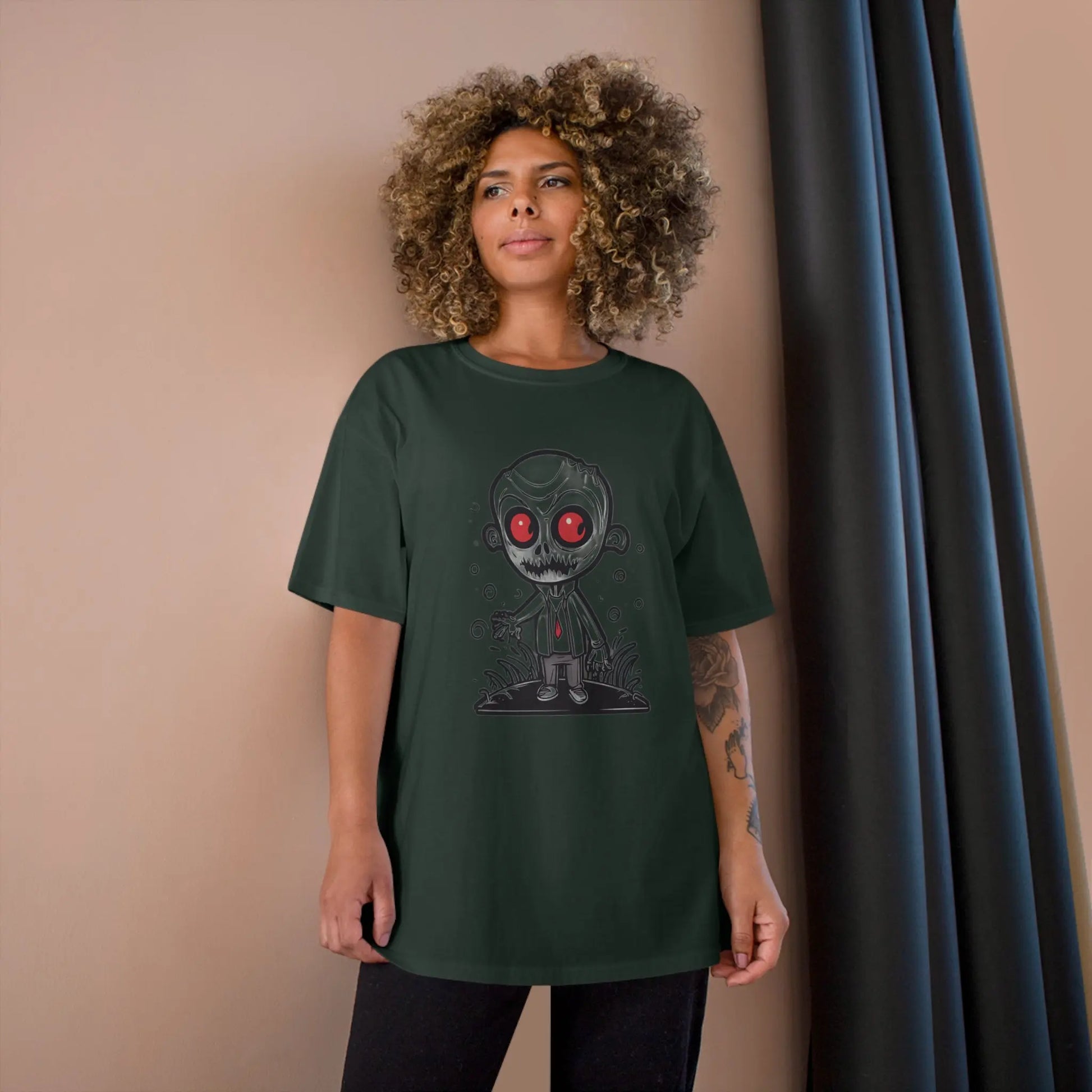 Halloween Mini-Monster Teacher Champion T-Shirt - RoosStyle Design