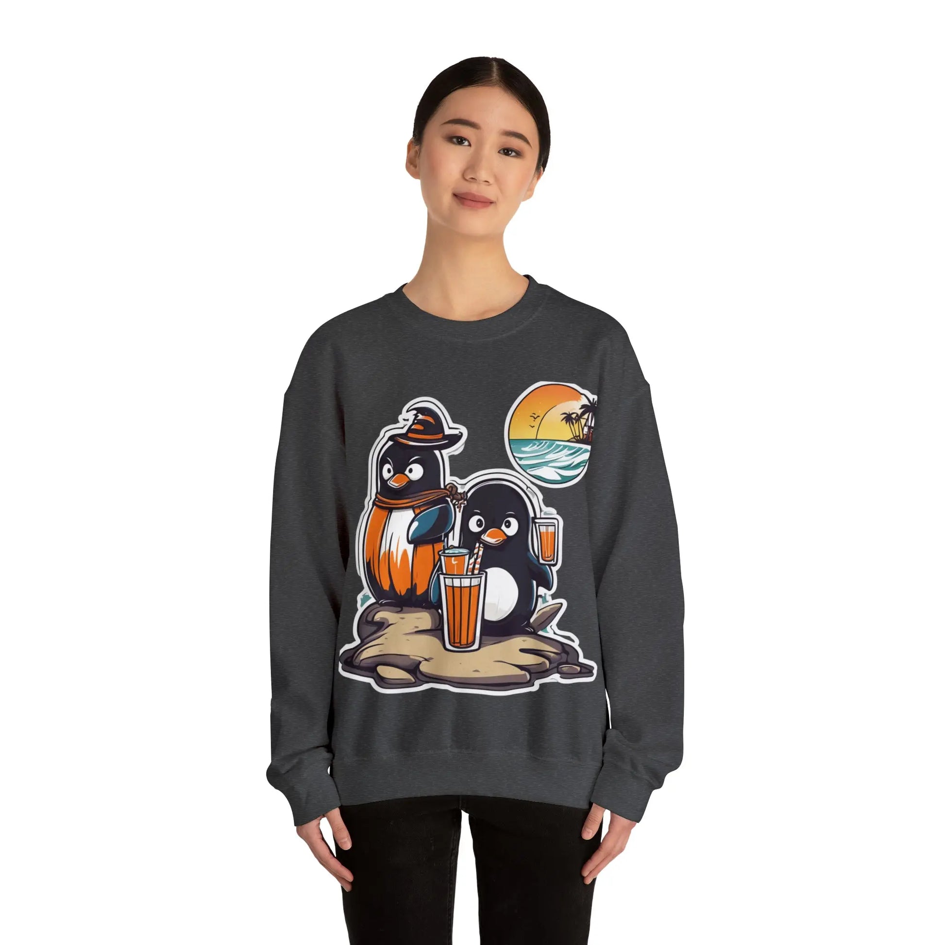 T-shirt "Penguin on the beach in summer" (U.S) - RoosStyle Design