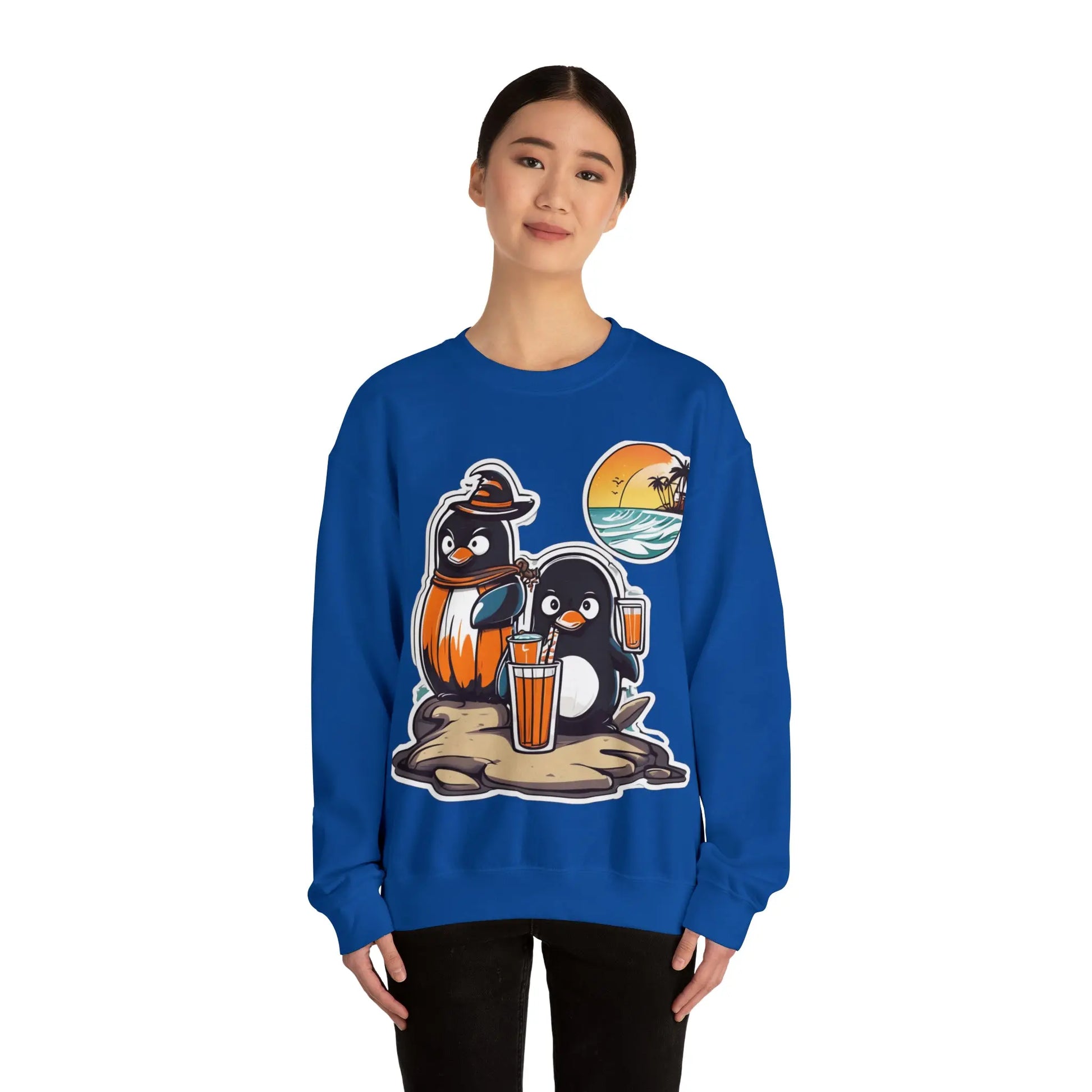 T-shirt "Penguin on the beach in summer" (U.S) - RoosStyle Design