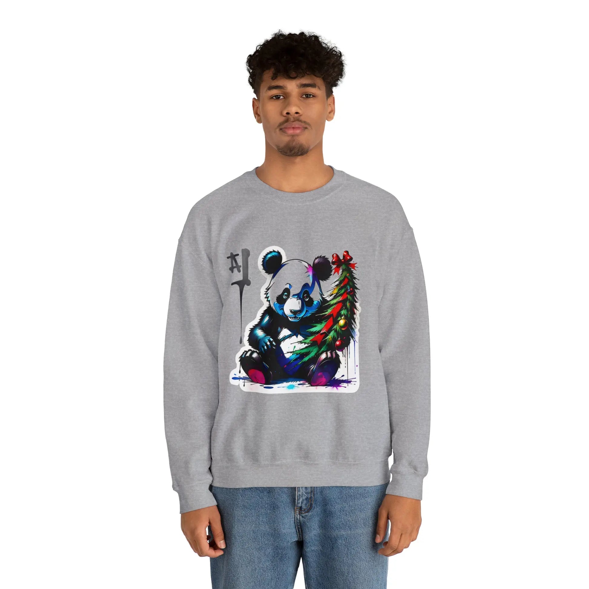 "The Christmas Panda: Spreader of Festive Joy" Sweatshirt(U.S) - RoosStyle Design