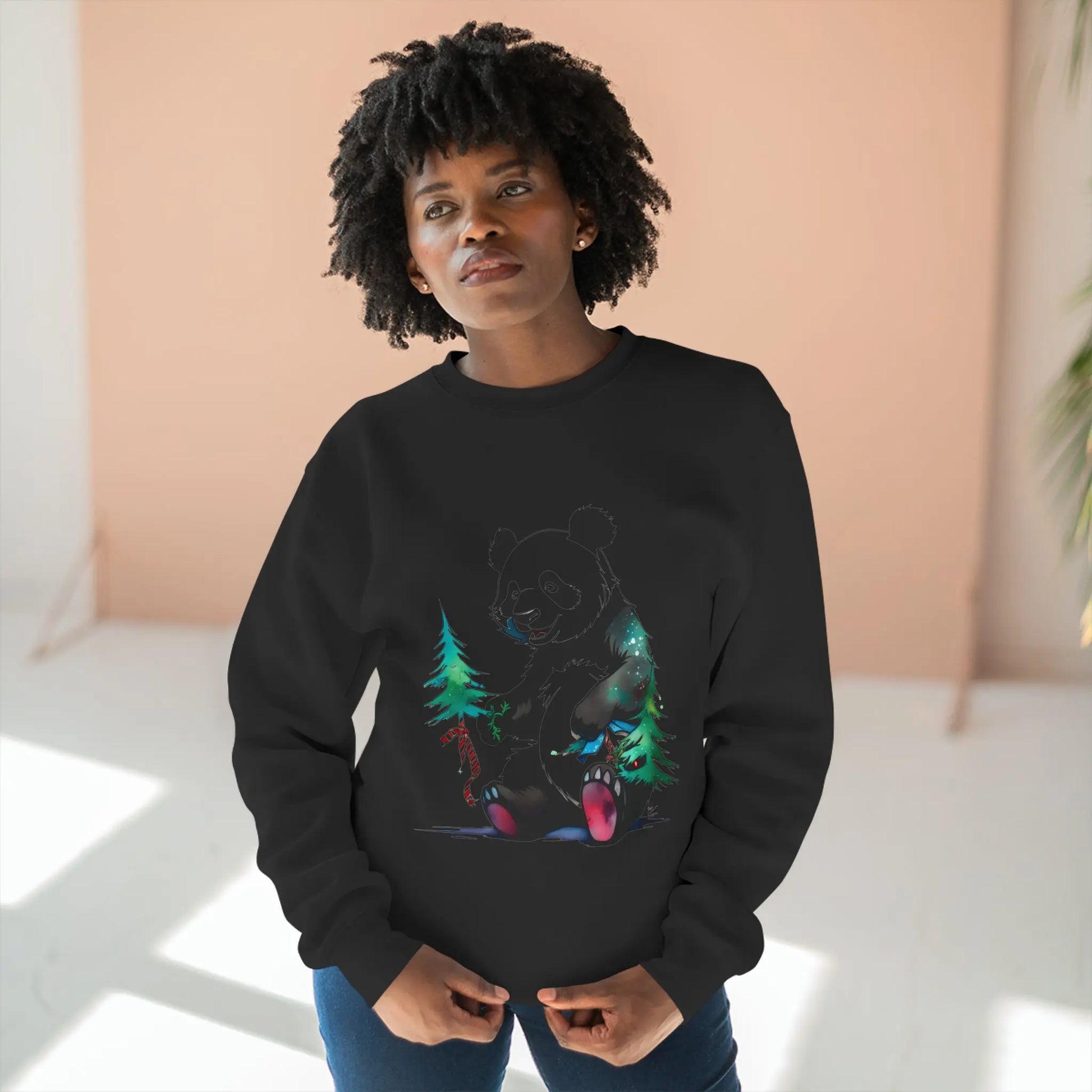"The Magic of the Holidays: The Panda and its Fir" Sweatshirt (U.S) - RoosStyle Design
