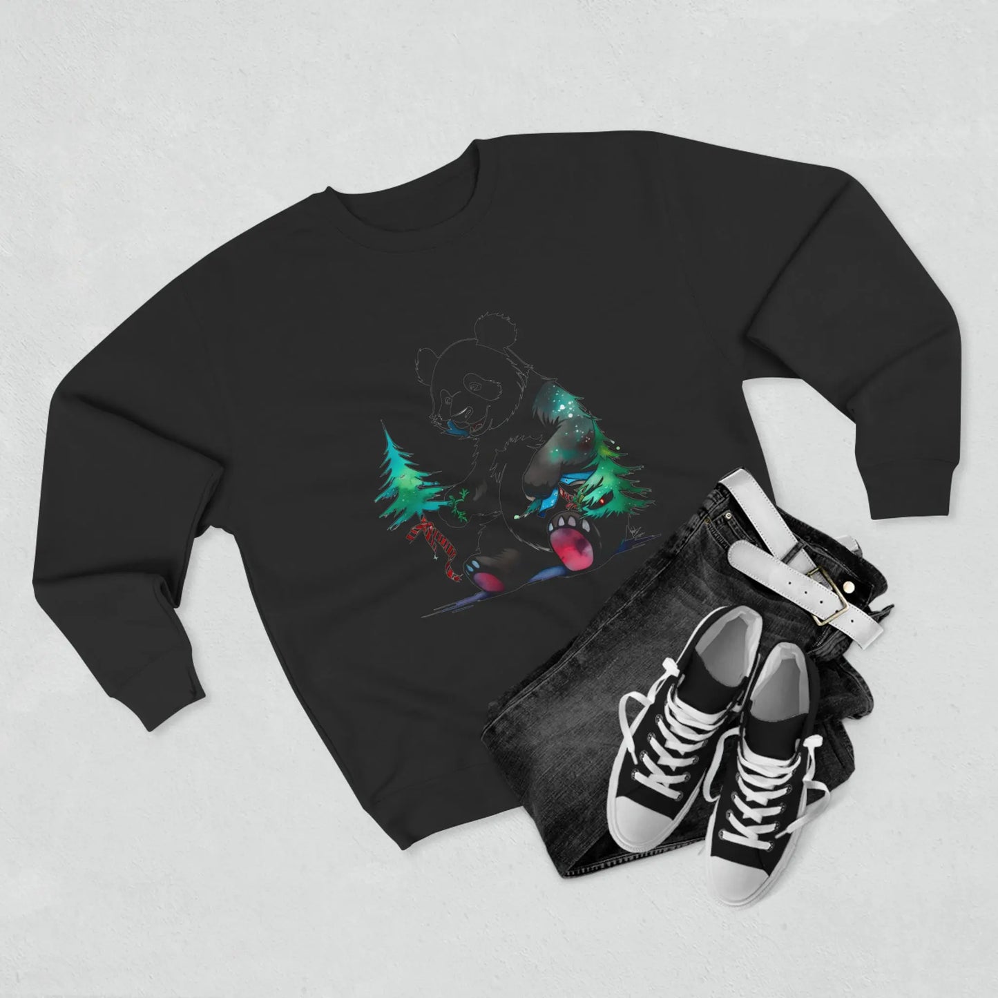 "The Magic of the Holidays: The Panda and its Fir" Sweatshirt (U.S) - RoosStyle Design