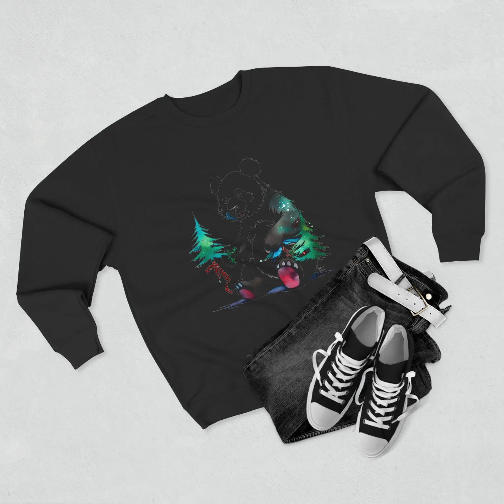 "The Magic of the Holidays: The Panda and its Fir" Sweatshirt (U.S) - RoosStyle Design