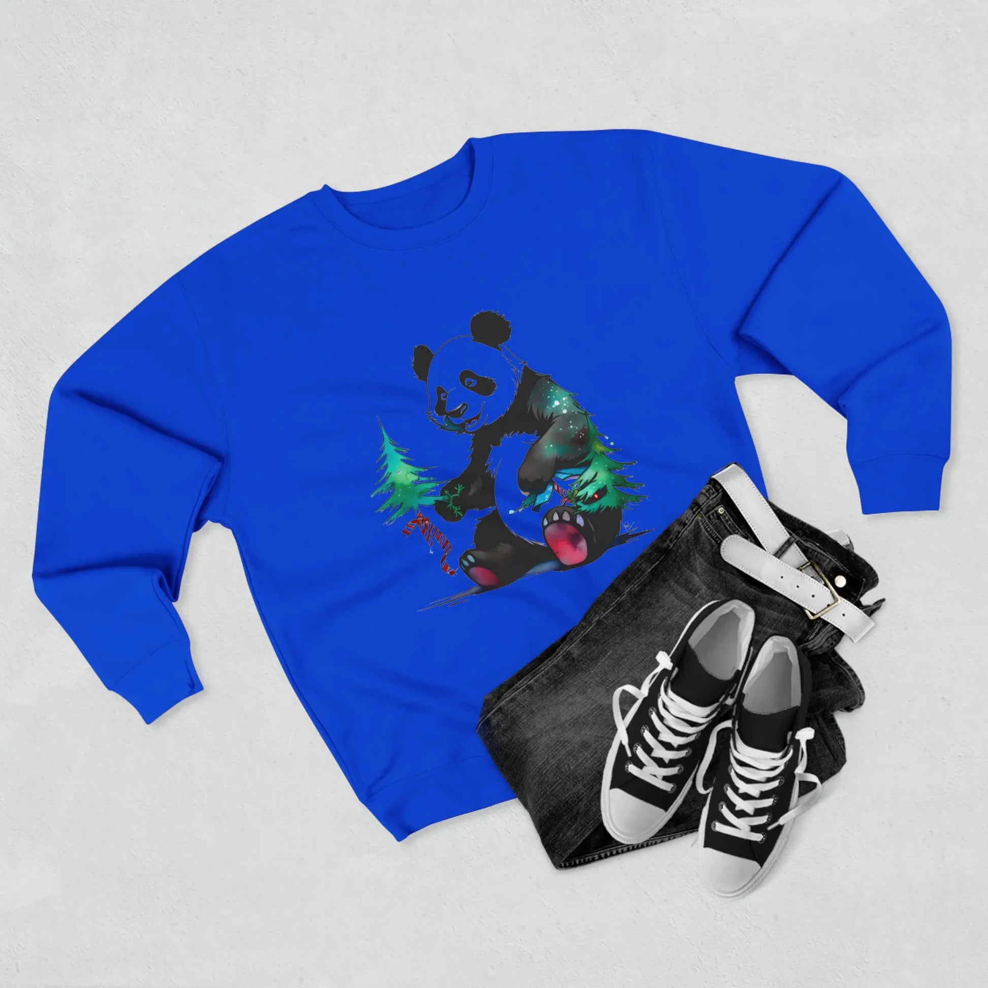 "The Magic of the Holidays: The Panda and its Fir" Sweatshirt (U.S) - RoosStyle Design