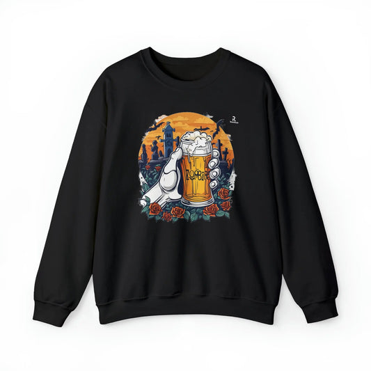 Zombie Chill: A Beer in the Hand of the Beyond Sweatshirt (U.S) - RoosStyle Design